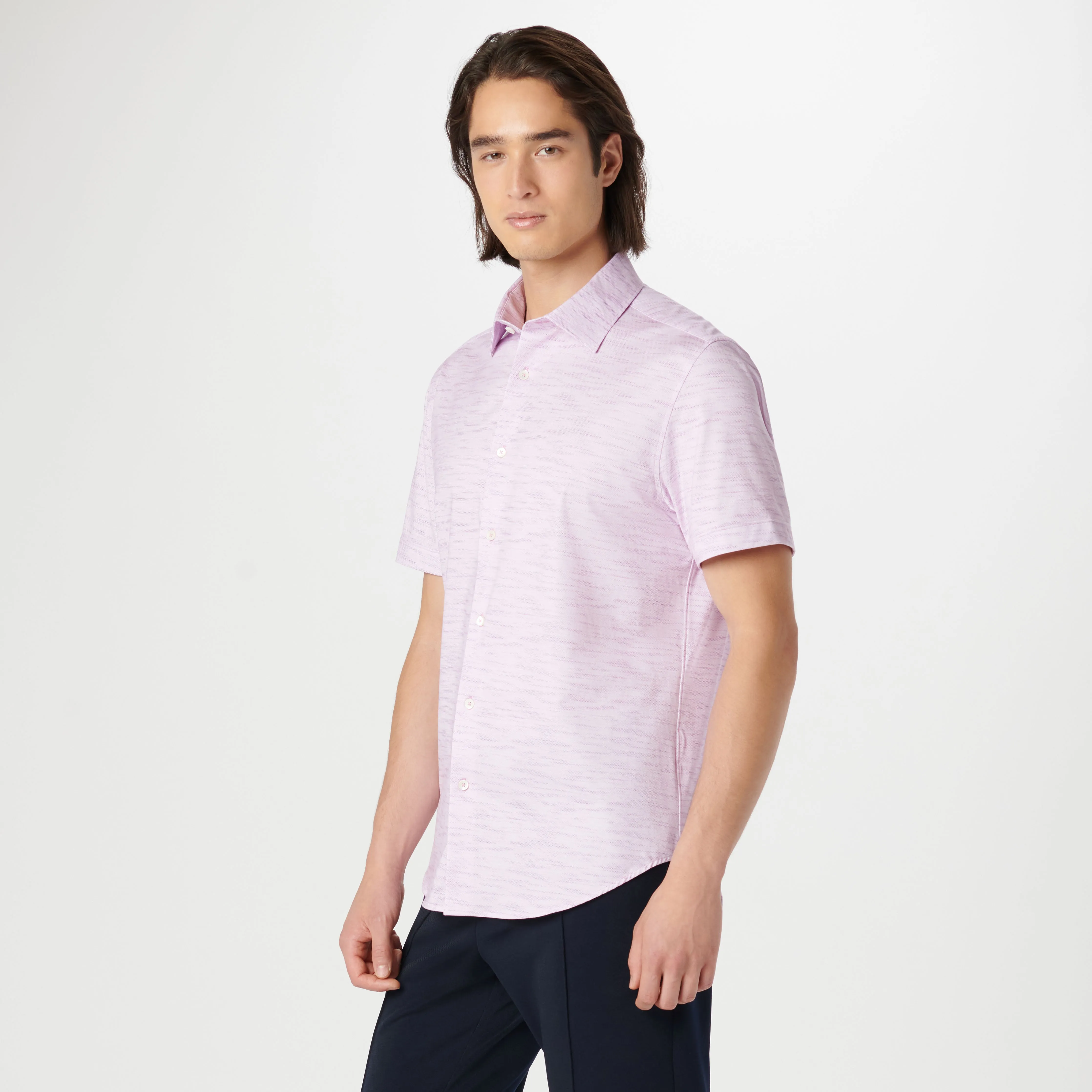 Miles Stitch Print OoohCotton Short Sleeve Shirt