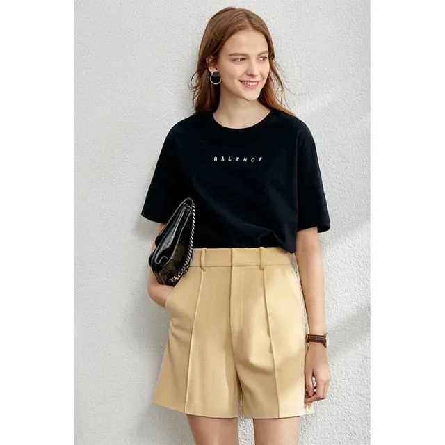 Minimalism Spring Suit Female Office Lady Blazer High Waist Officewear