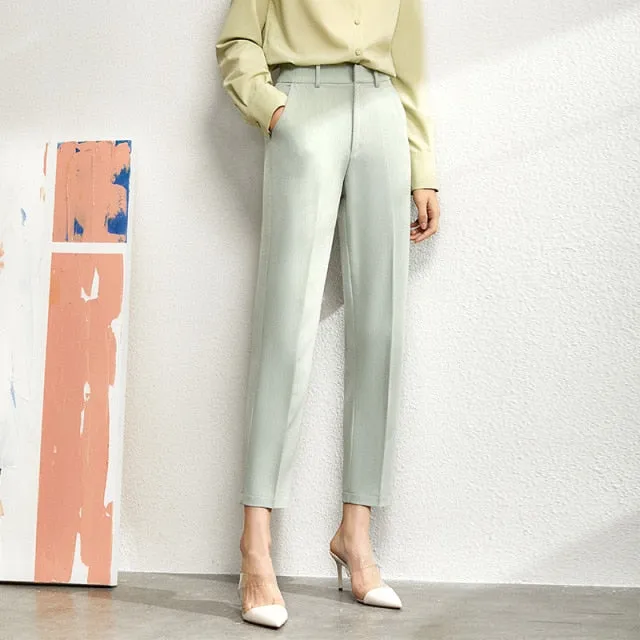 Minimalism Spring Suit Female Office Lady Blazer High Waist Officewear