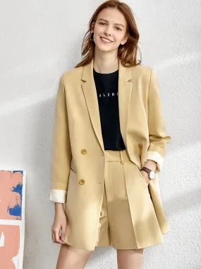 Minimalism Spring Suit Female Office Lady Blazer High Waist Officewear