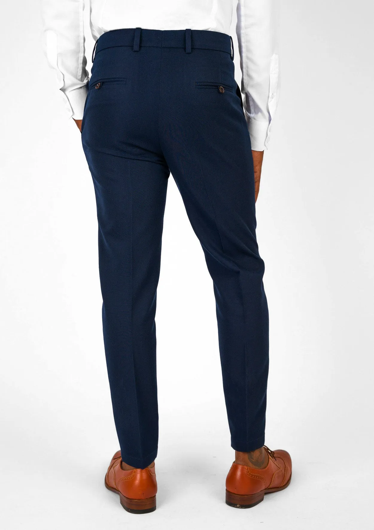 Navy Cotton Chino Pants