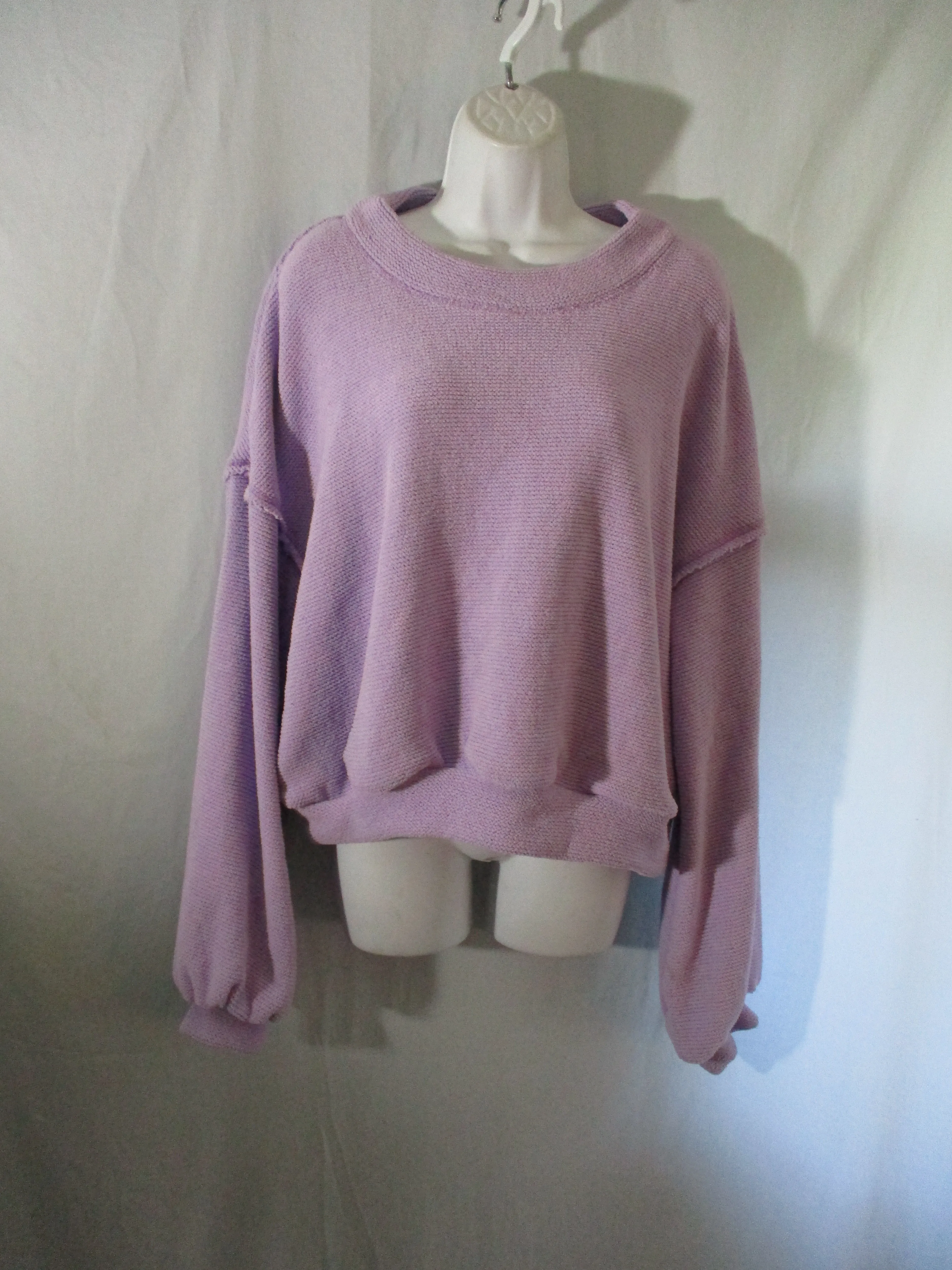 NEW FREE PEOPLE FP BEACH SWEATSHIRT M Lilac Purple