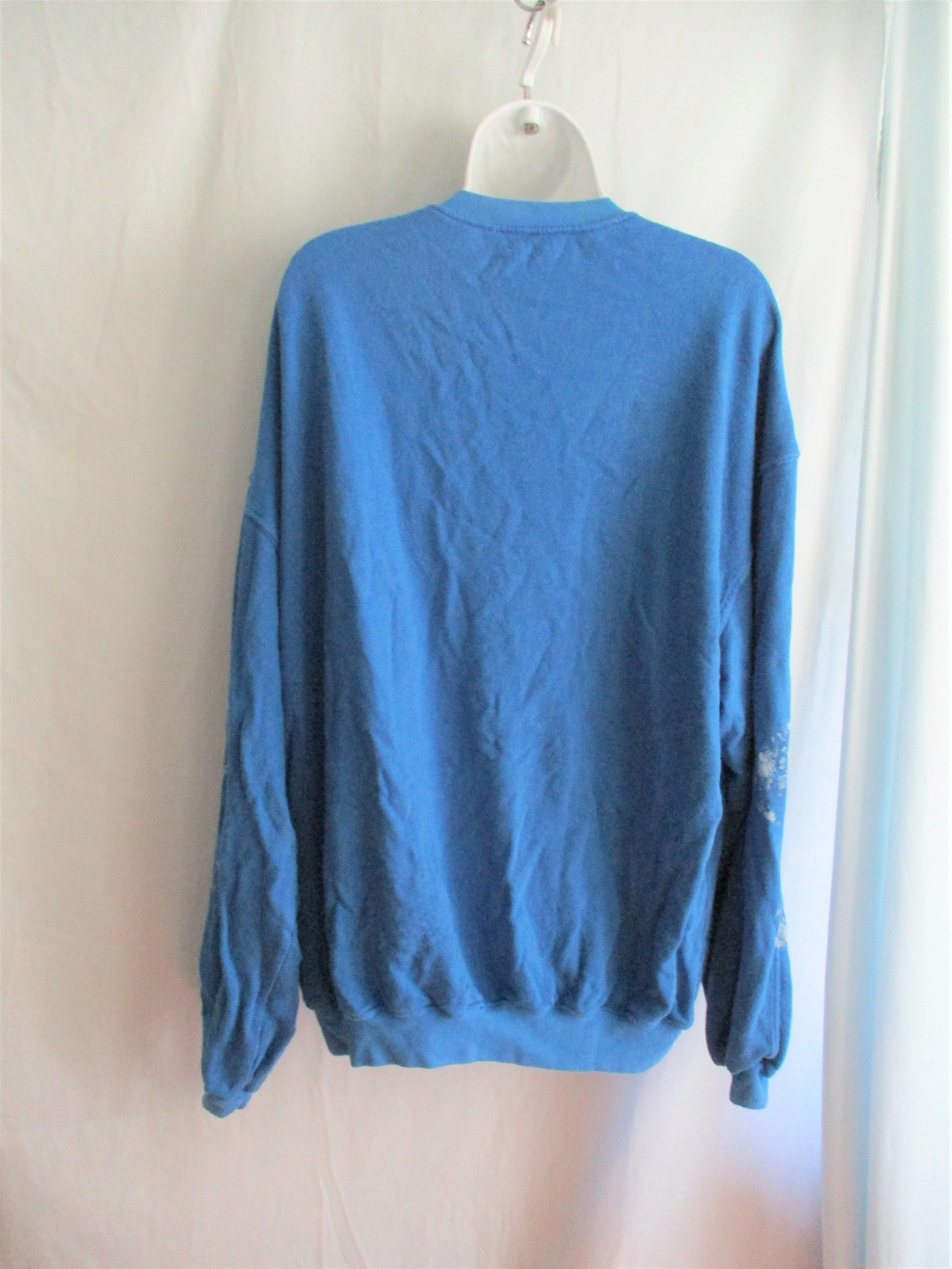 NEW WE THE FREE PEOPLE FLORAL BATIK Sweatshirt Top S BLUE