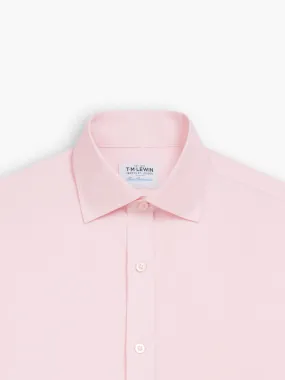 Non-Iron Pink Plain Twill Regular Fit Single Cuff Classic Collar Shirt