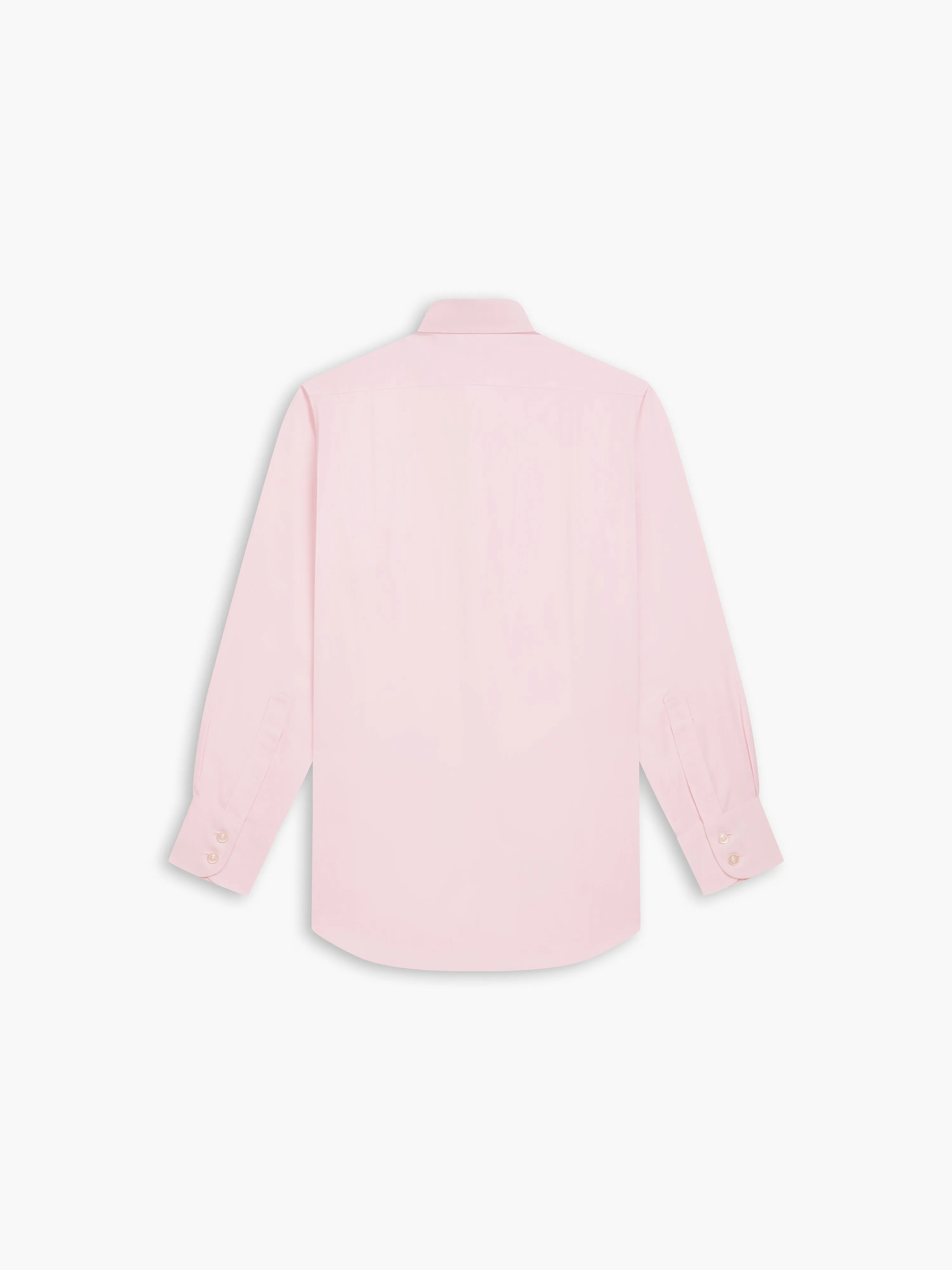 Non-Iron Pink Plain Twill Regular Fit Single Cuff Classic Collar Shirt