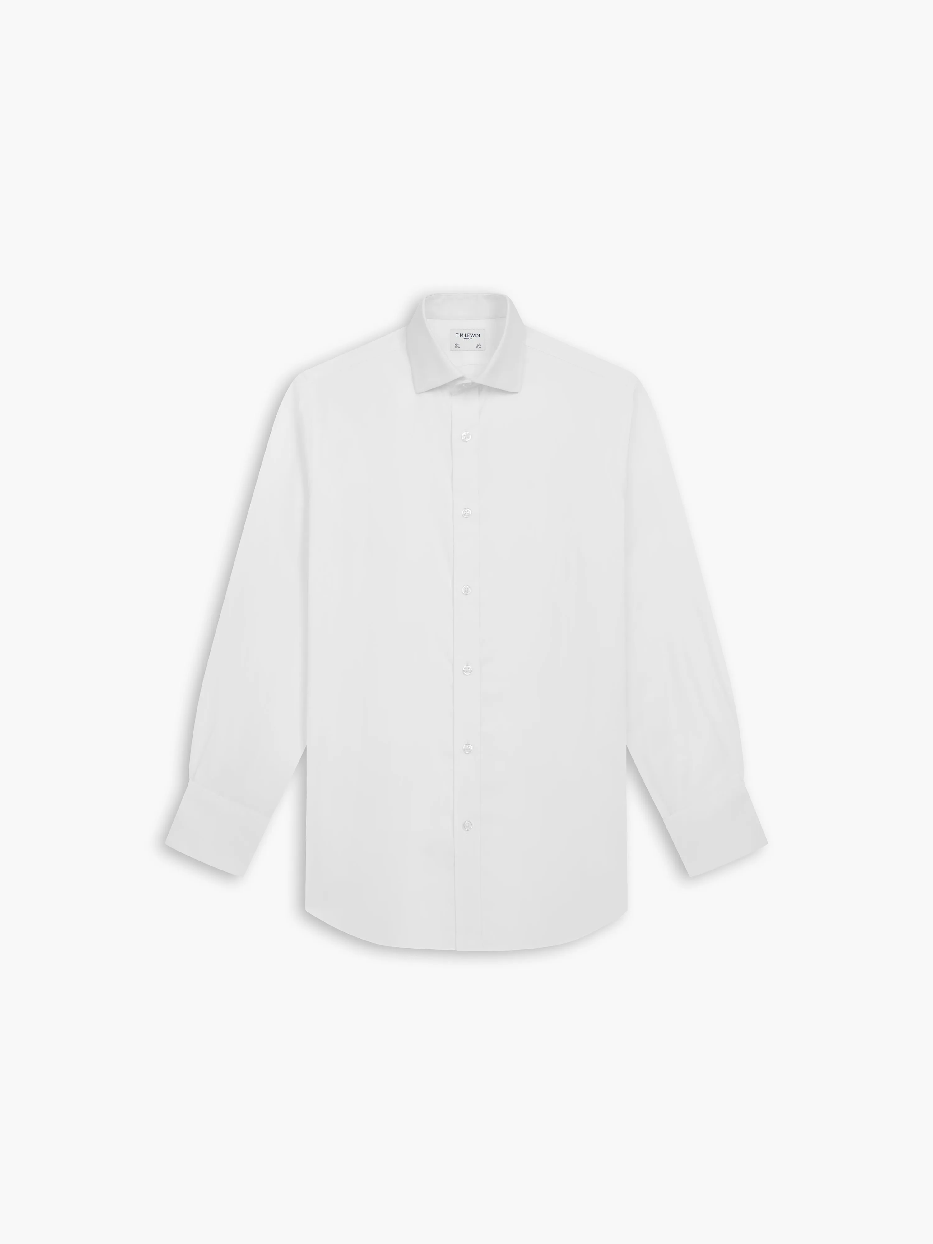 Non-Iron White Oxford Slim Fit Double Cuff Classic Collar Shirt