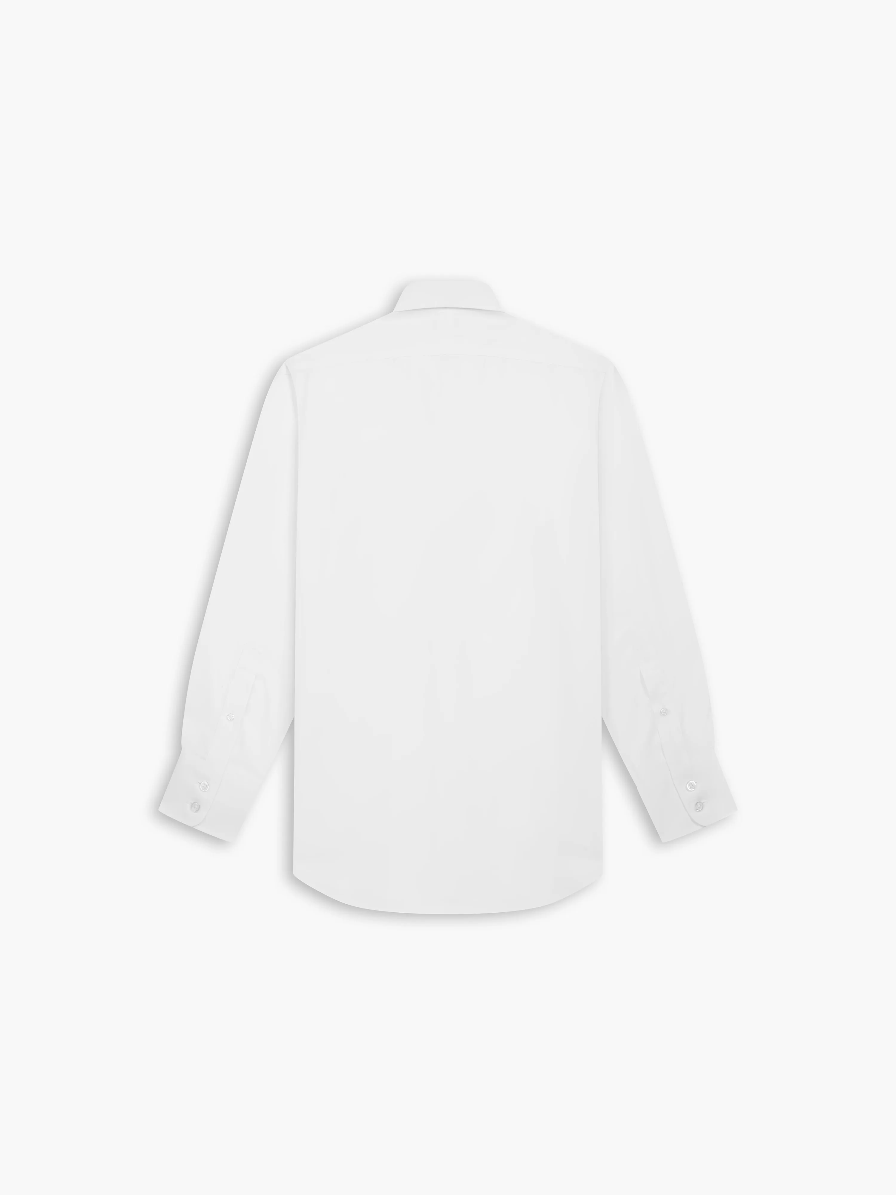 Non-Iron White Twill Slim Fit Single Cuff Classic Collar Shirt