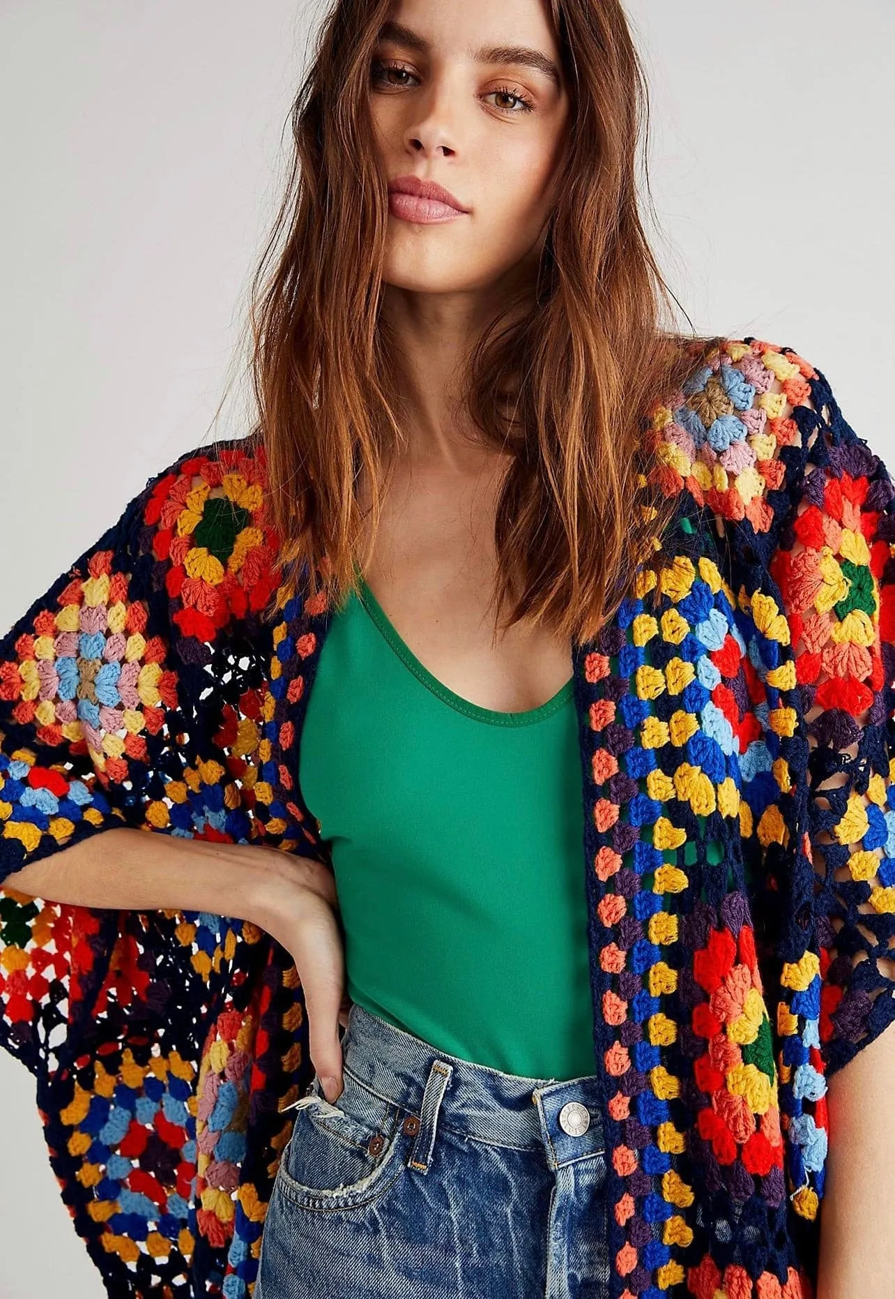 NONI HAND CROCHET PONCHO X FREE PEOPLE