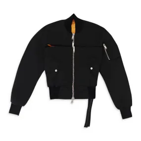 NWT UNRAVEL PROJECT Black & Orange Split Bomber Jacket Size 40 $1785