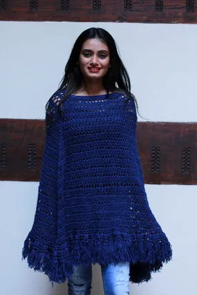 Okhai "Hug Me" Hand Knitted Pure Wool Poncho