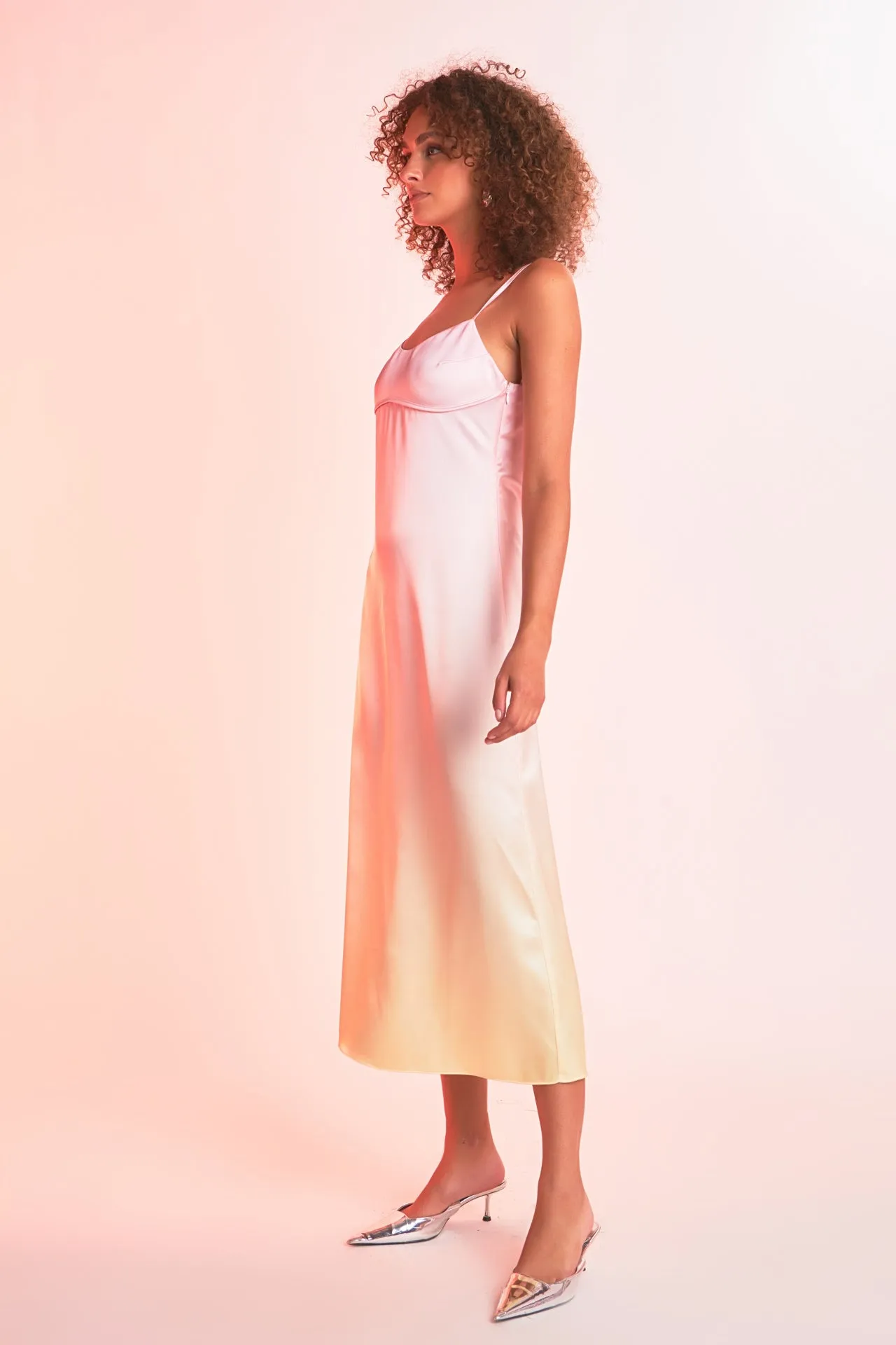 Ombre Sleeveless Midi Dress