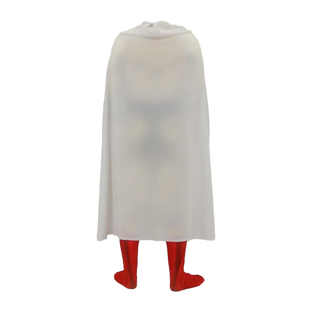 One Punch Man Saitama Costume Cosplay Zentai Suit Jumpsuit for Kids Adult