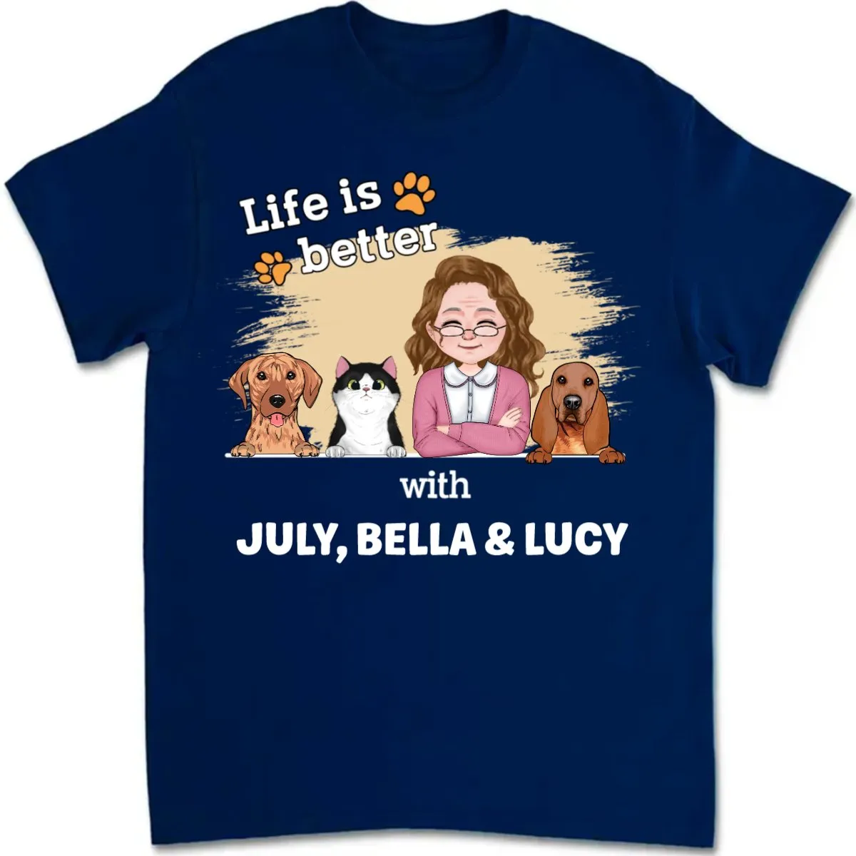 Pet Lovers - Life Is Better With Pets 2 - Personalized Unisex T-shirt