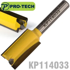 PRO-TECH STRAIGHT BIT 1/2'(12.7MM) X 1'(25.4MM) CUT 2 FLUTE WITH BOTTOM CUT 1/4 KP114033