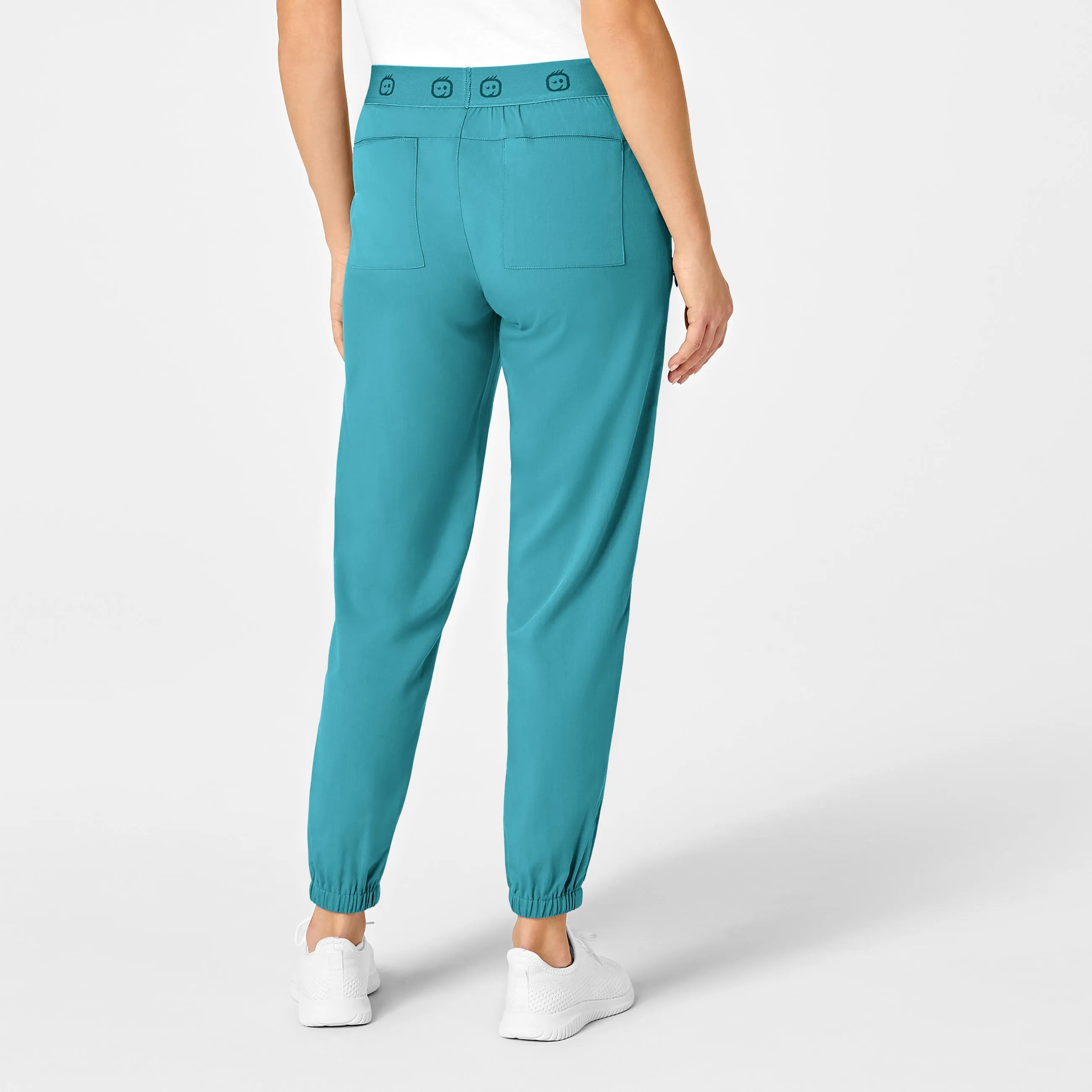 PRO Women's Slim Cargo Jogger Scrub Pant - Teal Blue