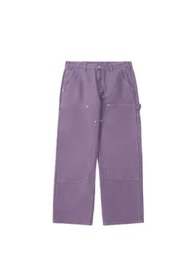 Purple Straight Leg Cargo Pants