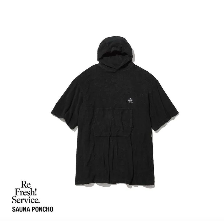 ReFresh!Service. / SAUNA PONCHO - Black