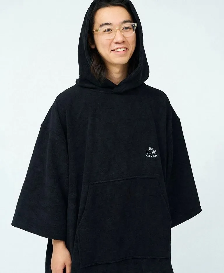 ReFresh!Service. / SAUNA PONCHO - Black