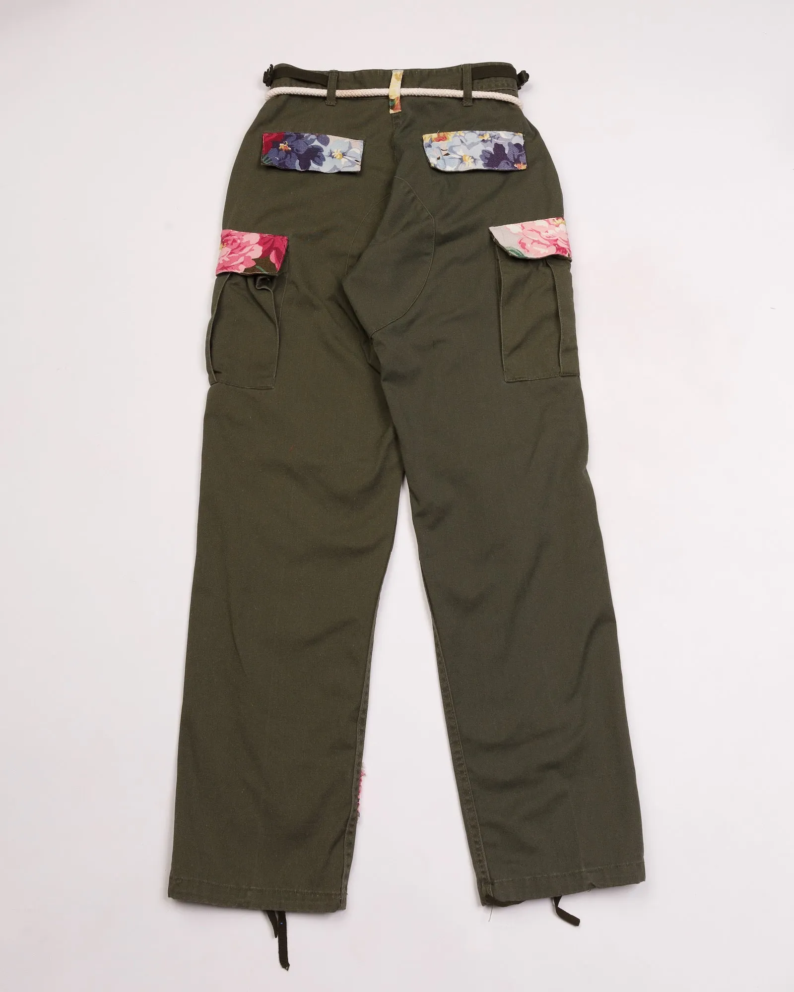 RILEY VINTAGE Olive Floral Cargo SHIPS IN 2 WEEKS