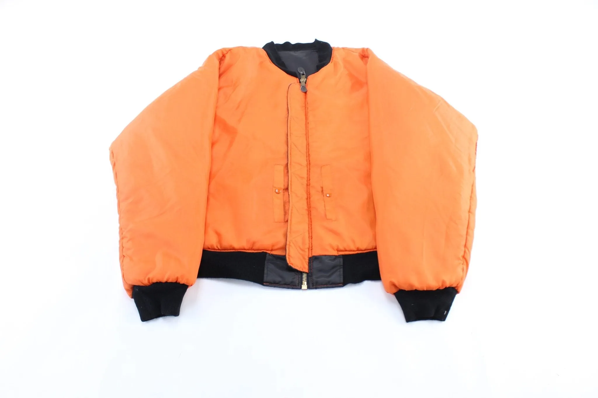 Rothco Intermediate MA-1 Black & Orange Reversible Bomber Jacket