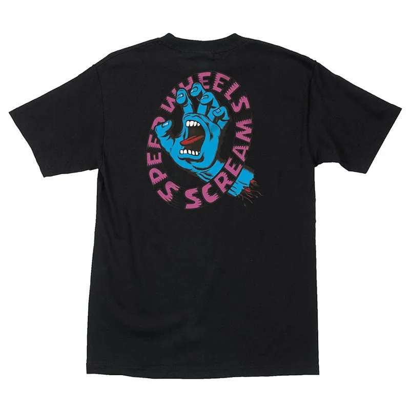 Santa Cruz Screaming Hand Scream Short Sleeve Heavyweight Unisex Black T-Shirts