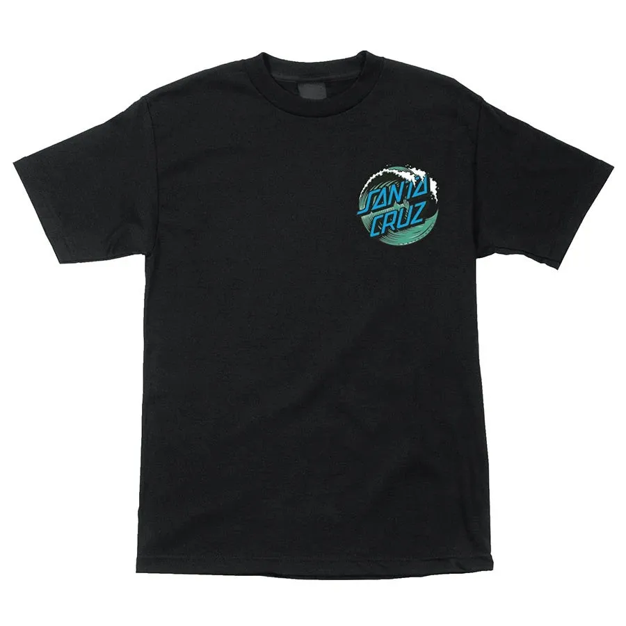 Santa Cruz Wave Dot Short Sleeve Youth T-Shirt - Black