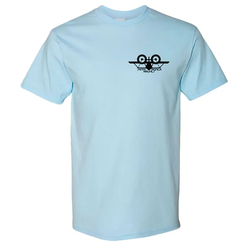 Santa Monica Airlines (SMA) NATAS Light Blue Short Sleeve T-Shirts