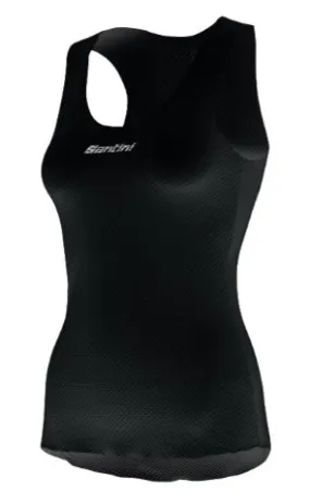 Santini Women's Dry Sleeveless Base Layer - Black