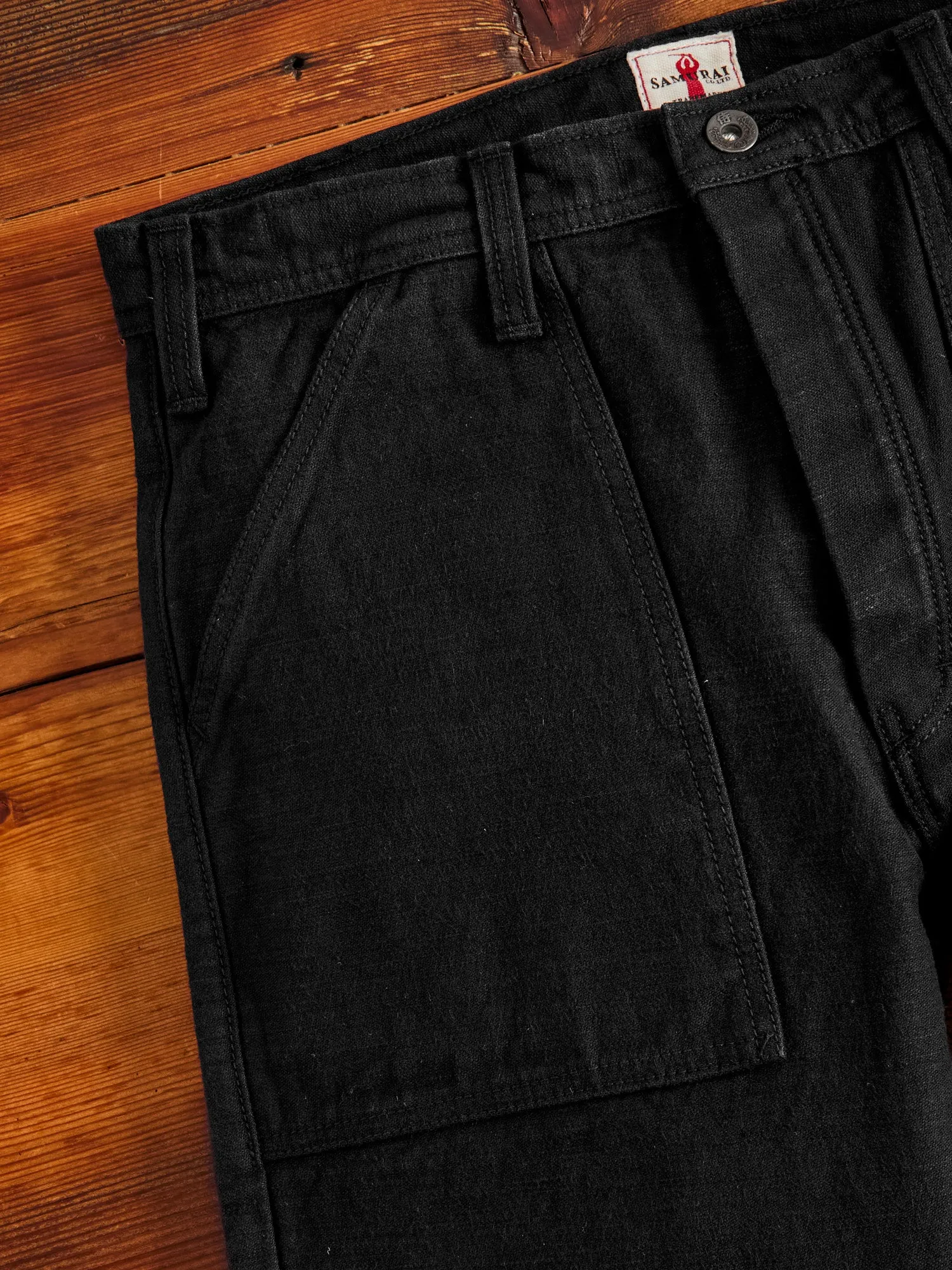 SJ52BK 15oz Slub Selvedge Chino in Black