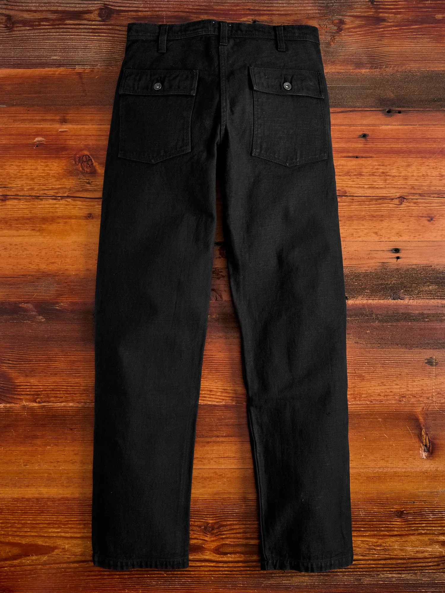 SJ52BK 15oz Slub Selvedge Chino in Black