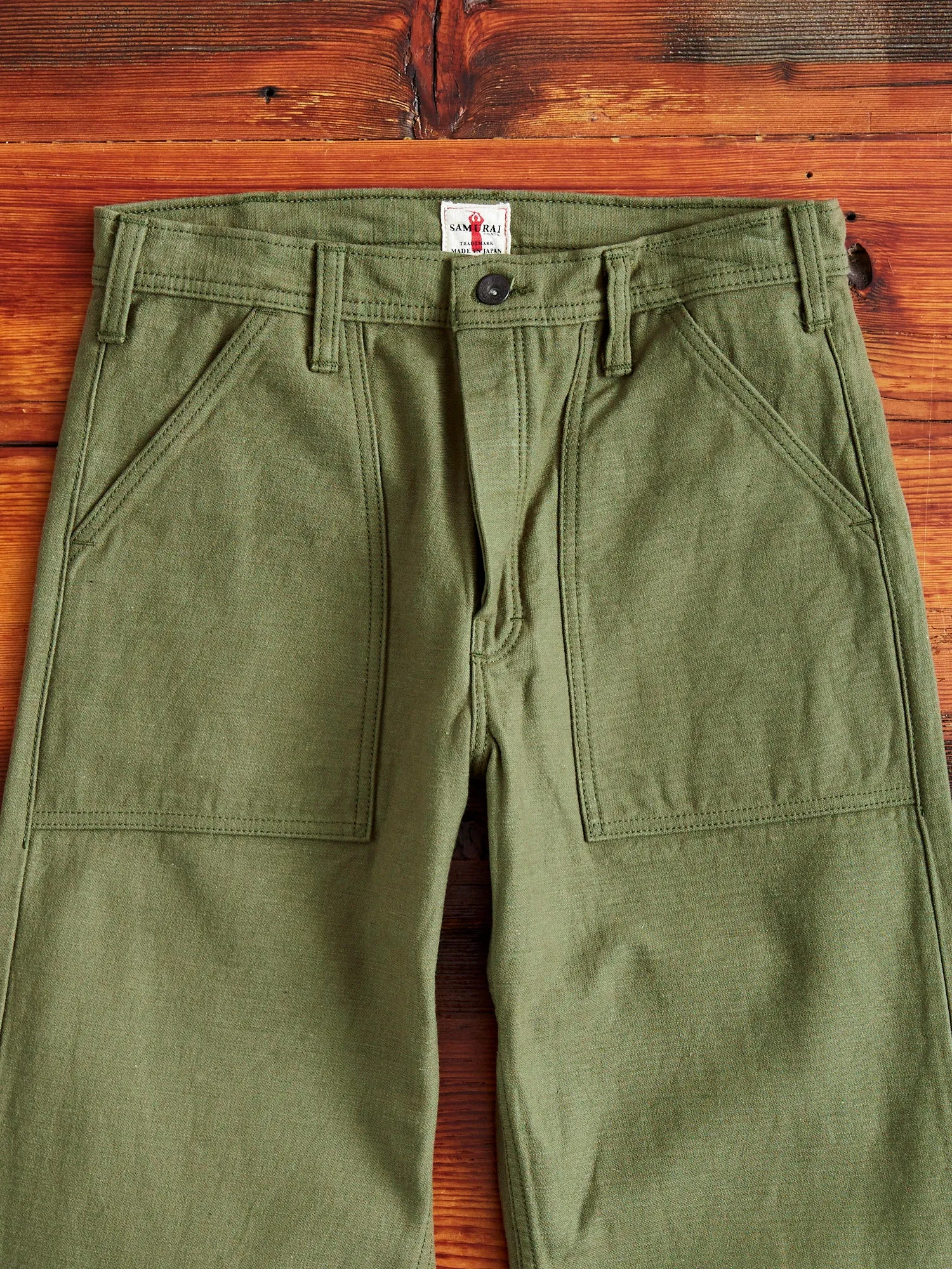 SJ52BP 15oz Slub Selvedge Chino in Olive