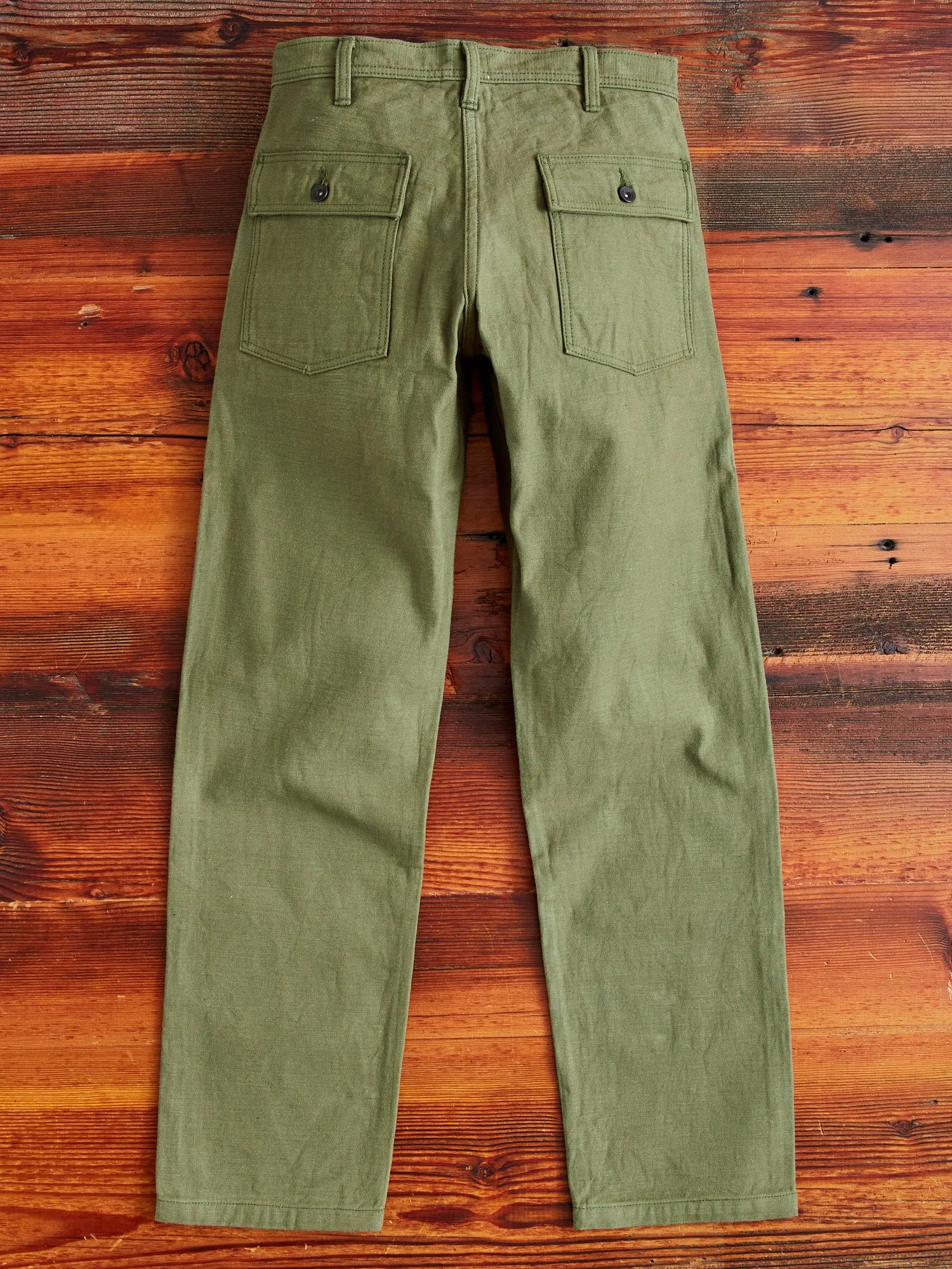 SJ52BP 15oz Slub Selvedge Chino in Olive