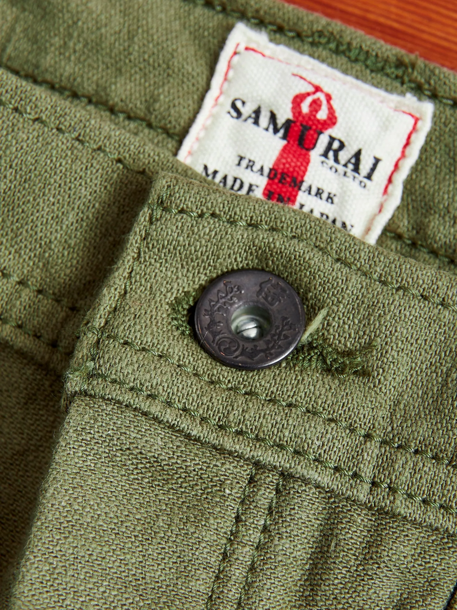 SJ52BP 15oz Slub Selvedge Chino in Olive