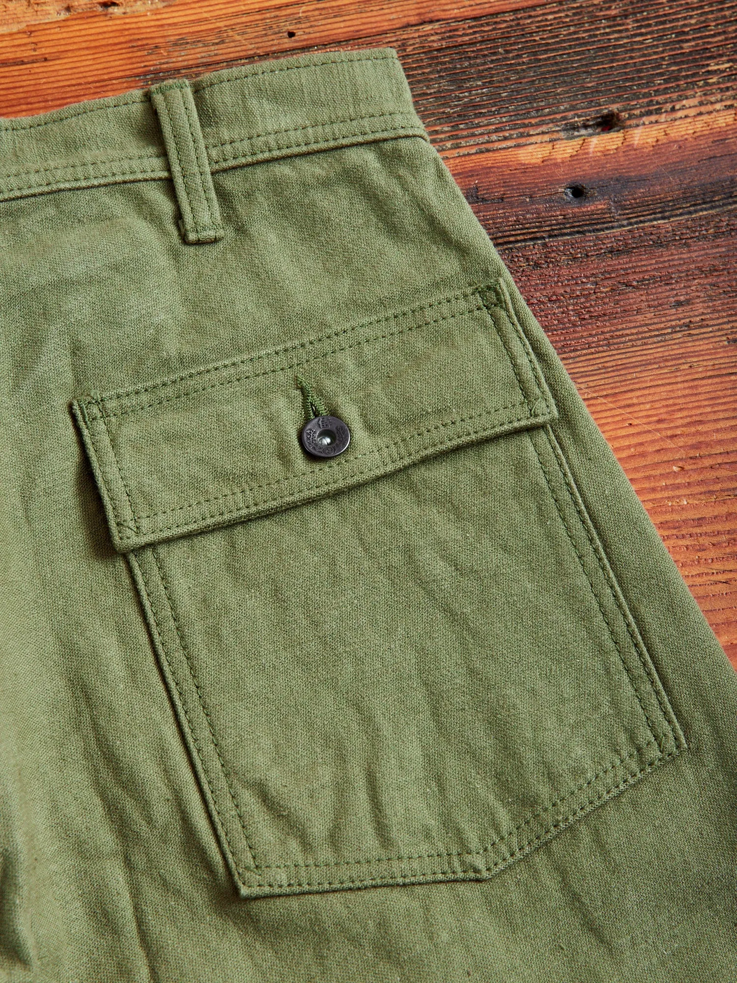 SJ52BP 15oz Slub Selvedge Chino in Olive