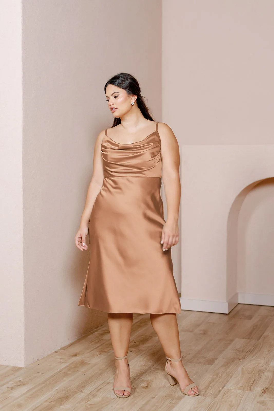 Skye Midi Satin Dress | Made To Order