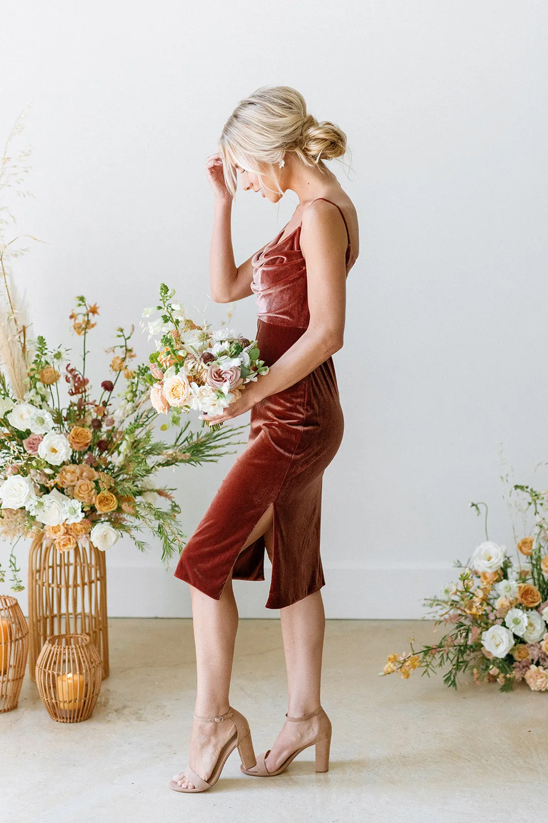 Skye Midi Velvet Dress | Made To Order