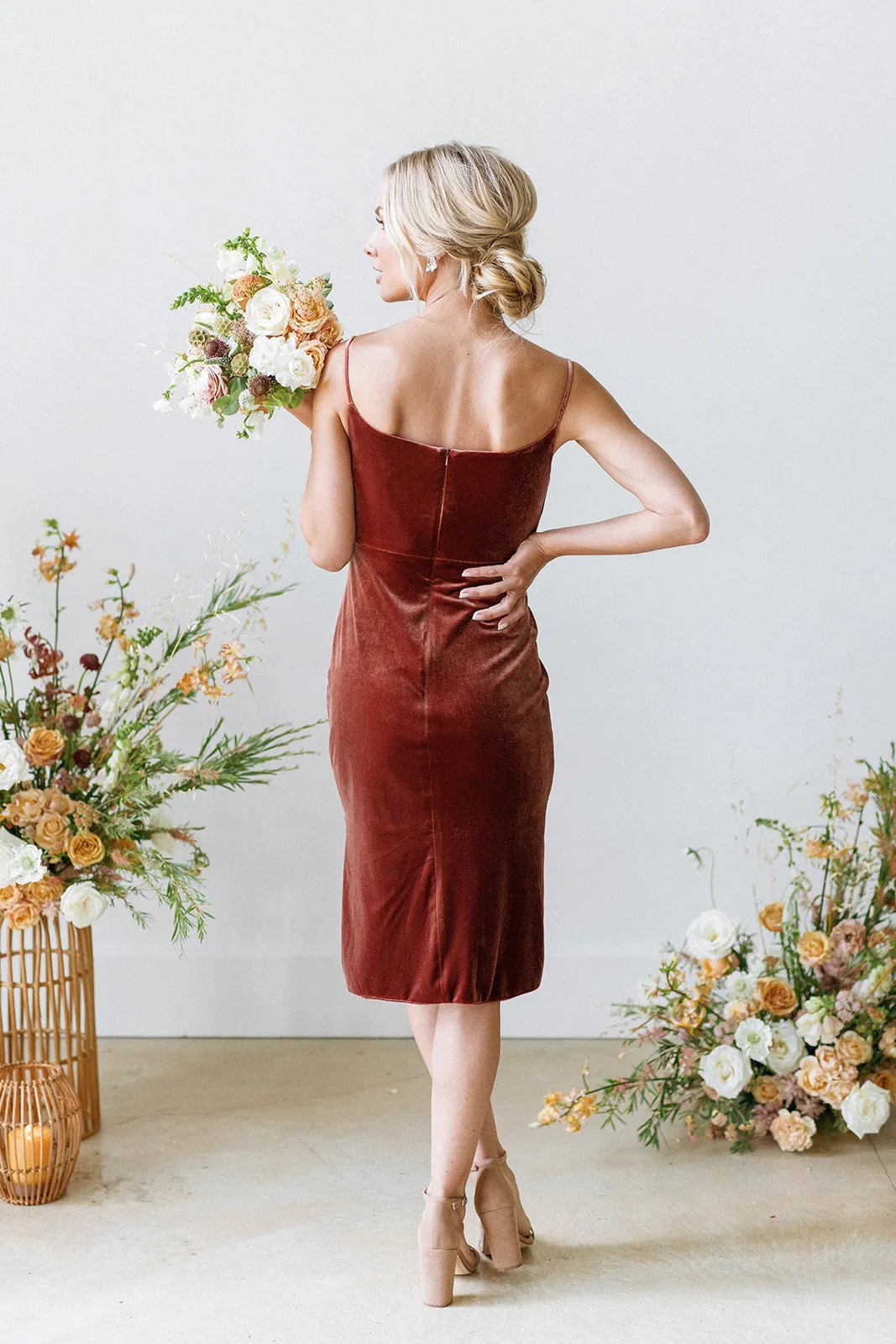 Skye Midi Velvet Dress | Made To Order