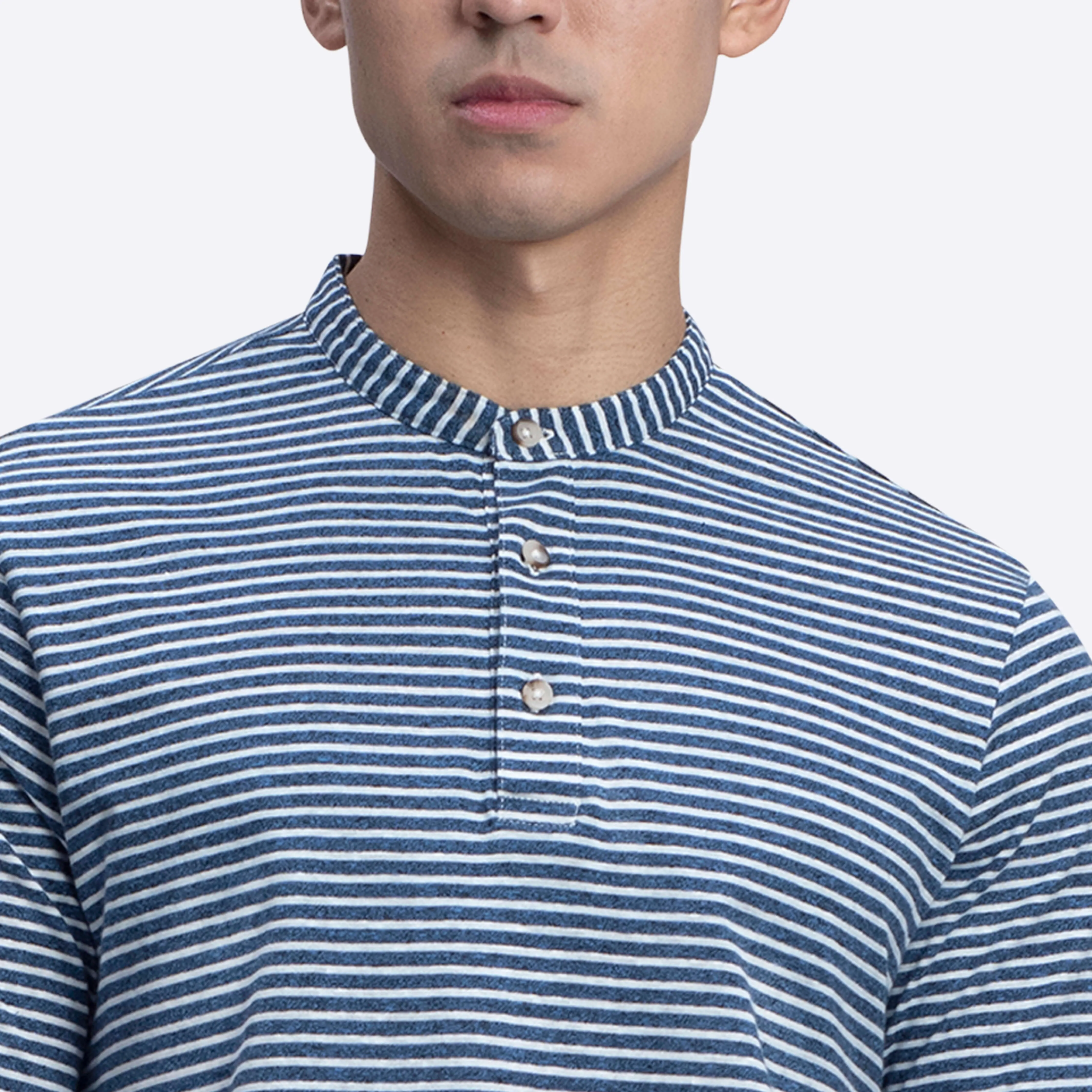 Striped Short Sleeve Henley