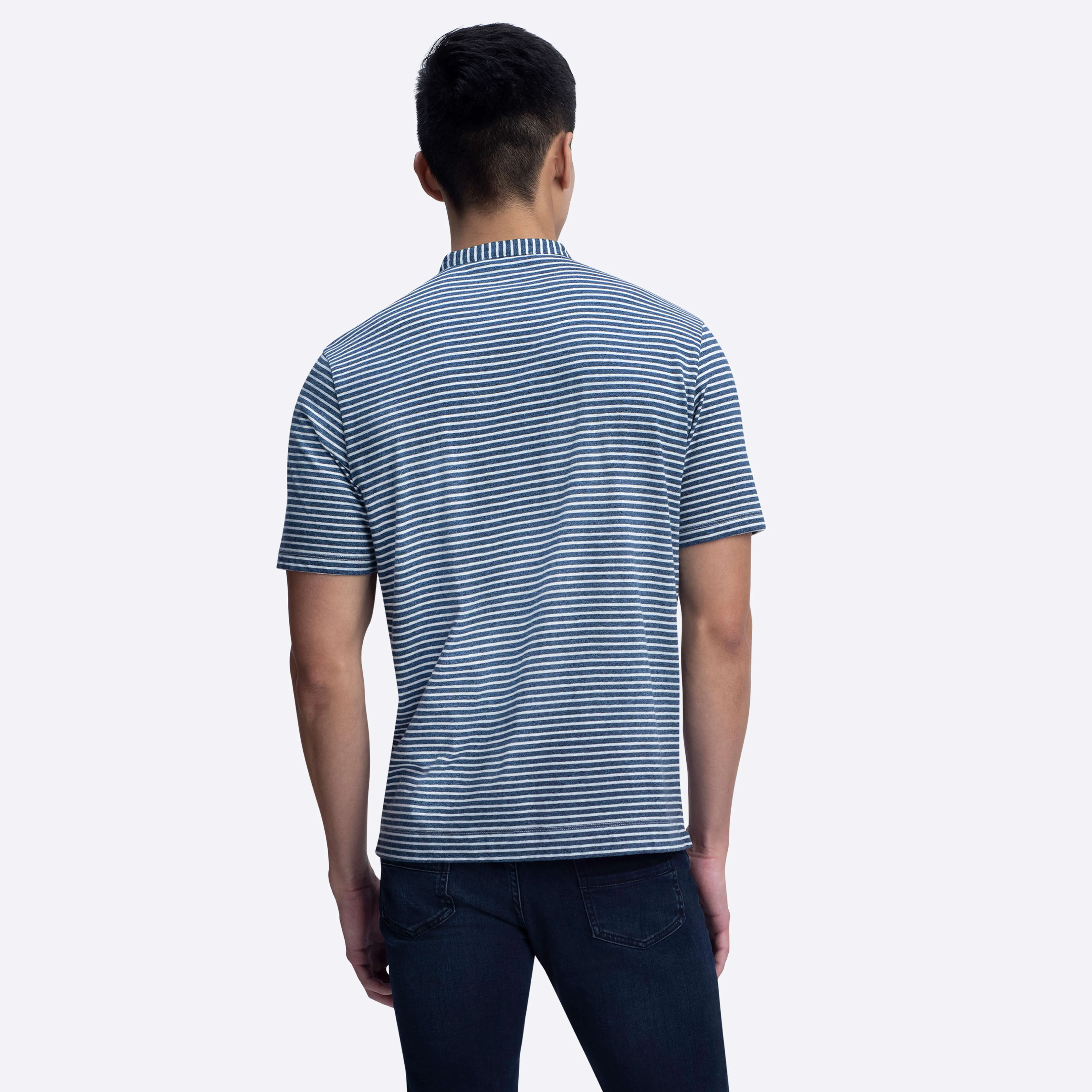 Striped Short Sleeve Henley