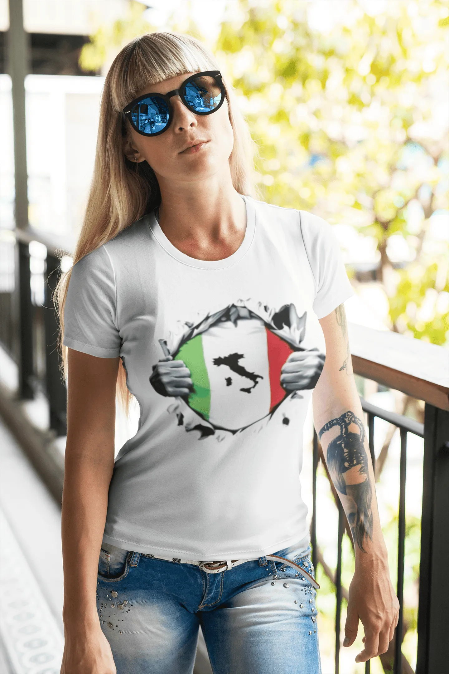 Super Italian Tshirt Short Sleeve 100% Cotton Unisex Crew Neck Top