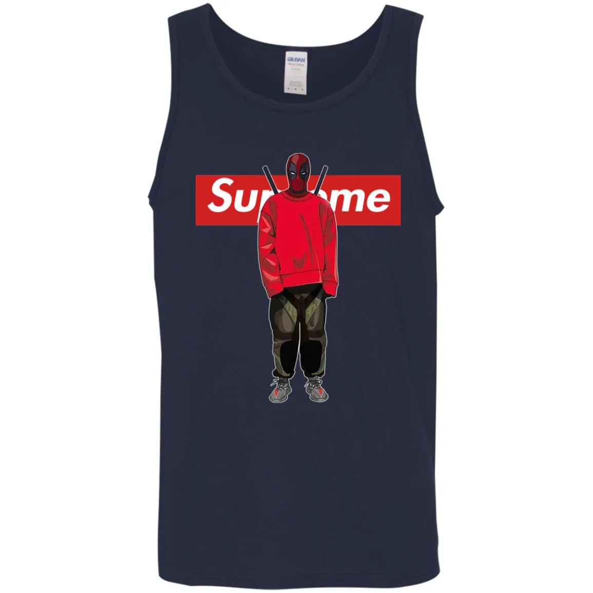 Supreme Deadpool Hiphop T-shirt Men Cotton Tank