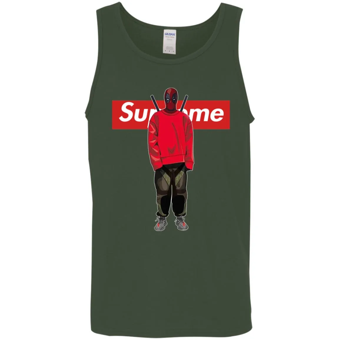 Supreme Deadpool Hiphop T-shirt Men Cotton Tank