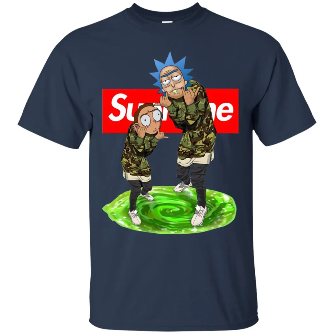 Supreme Rick And Morty Best T-shirt Men Cotton T-Shirt