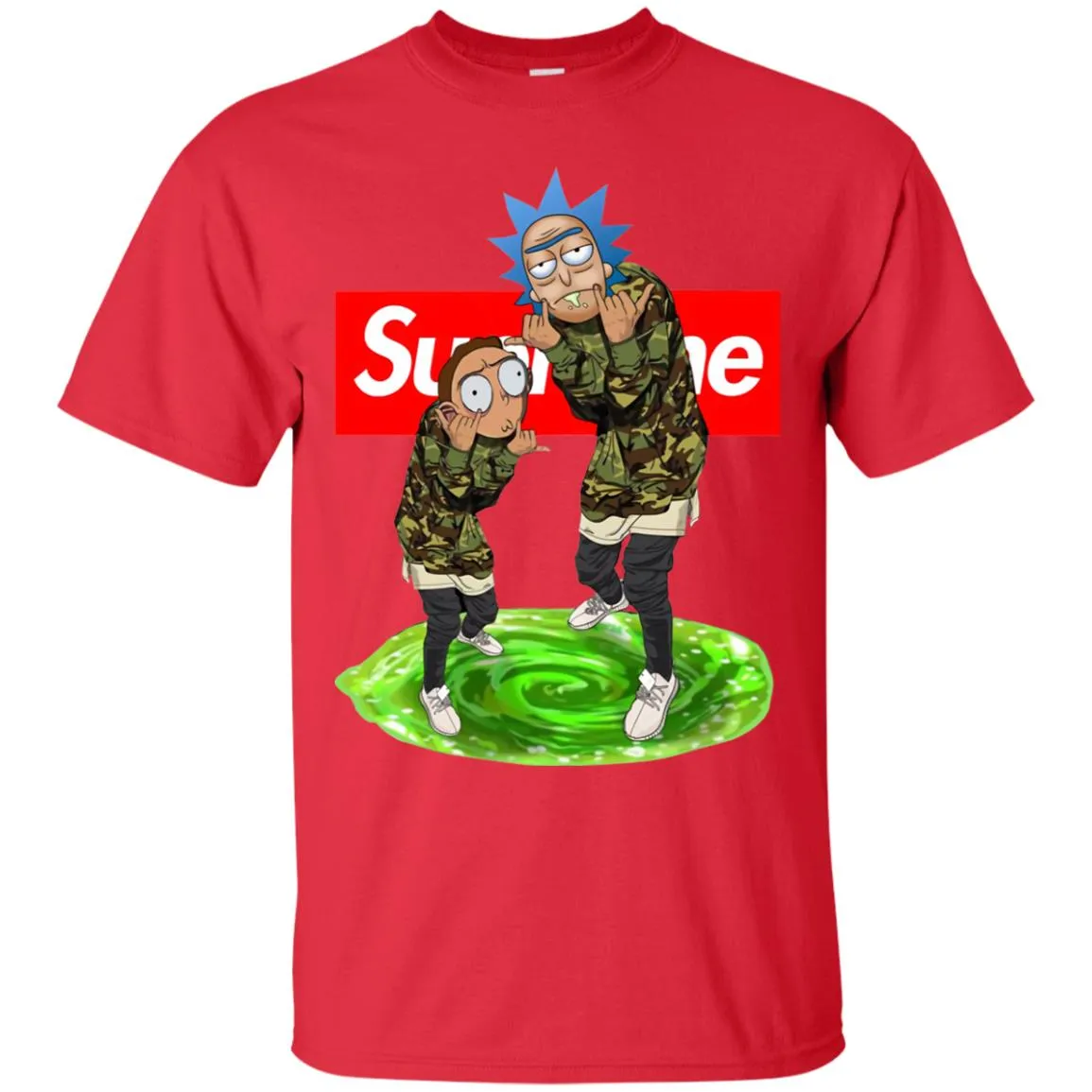 Supreme Rick And Morty Best T-shirt Men Cotton T-Shirt