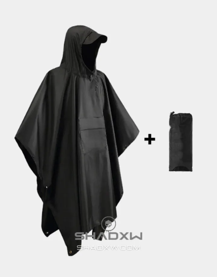 Techwear rain poncho