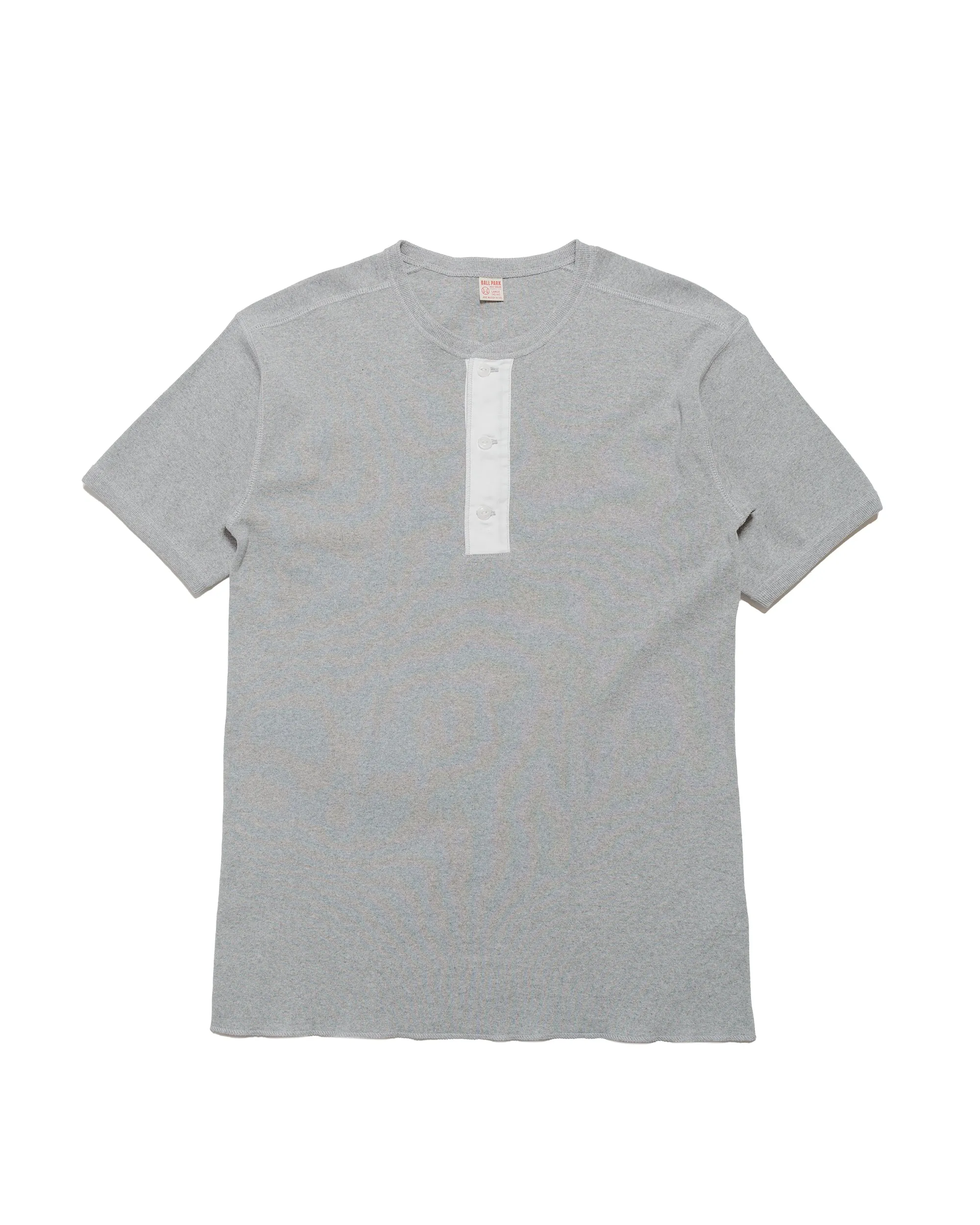 The Real McCoy's MC23022 Union Henley Undershirt S/S Medium Grey