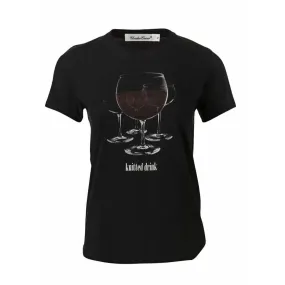 Undercover 'Kitted Drink' Black Cotton T-Shirt