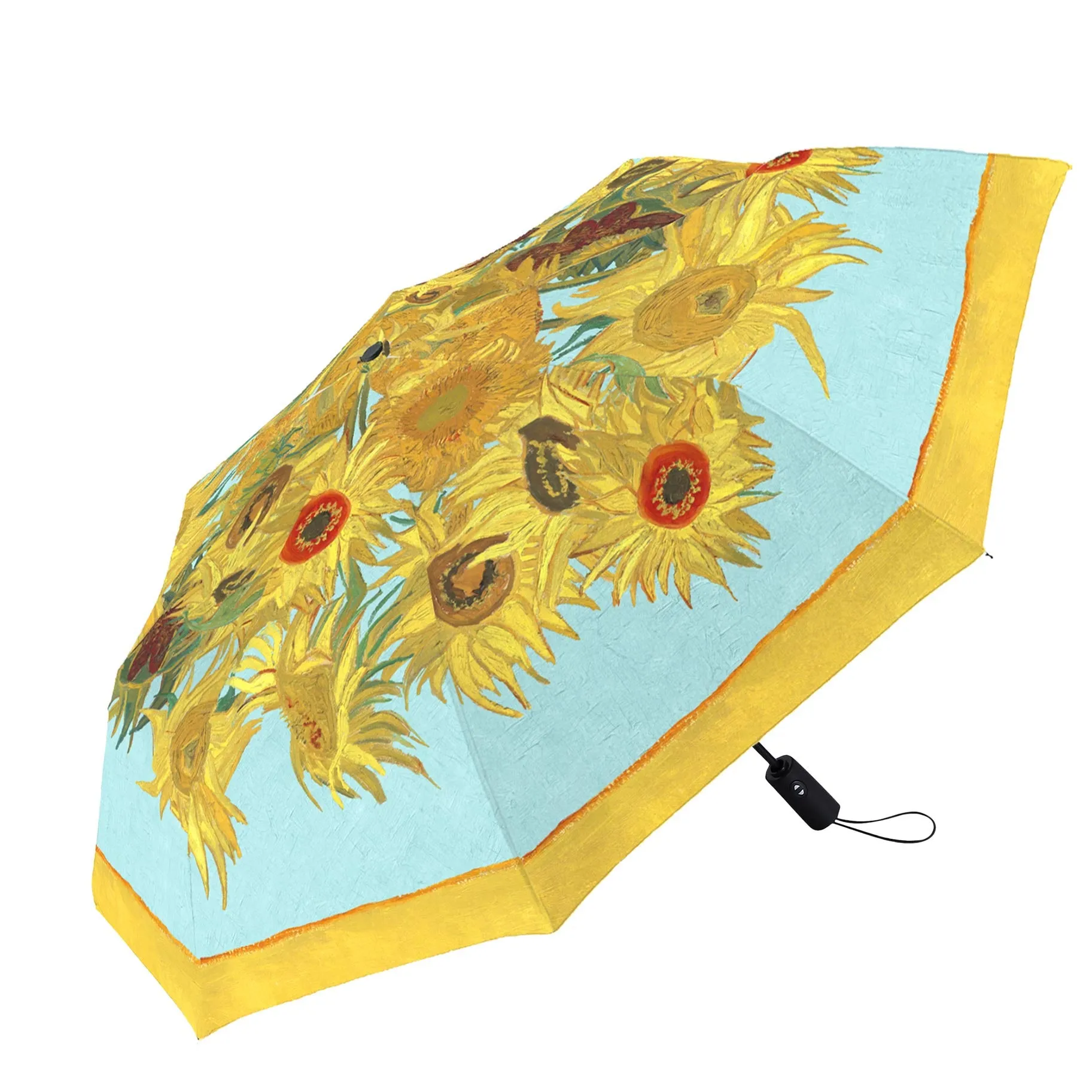 van Gogh Sunflowers Folding Travel Umbrella