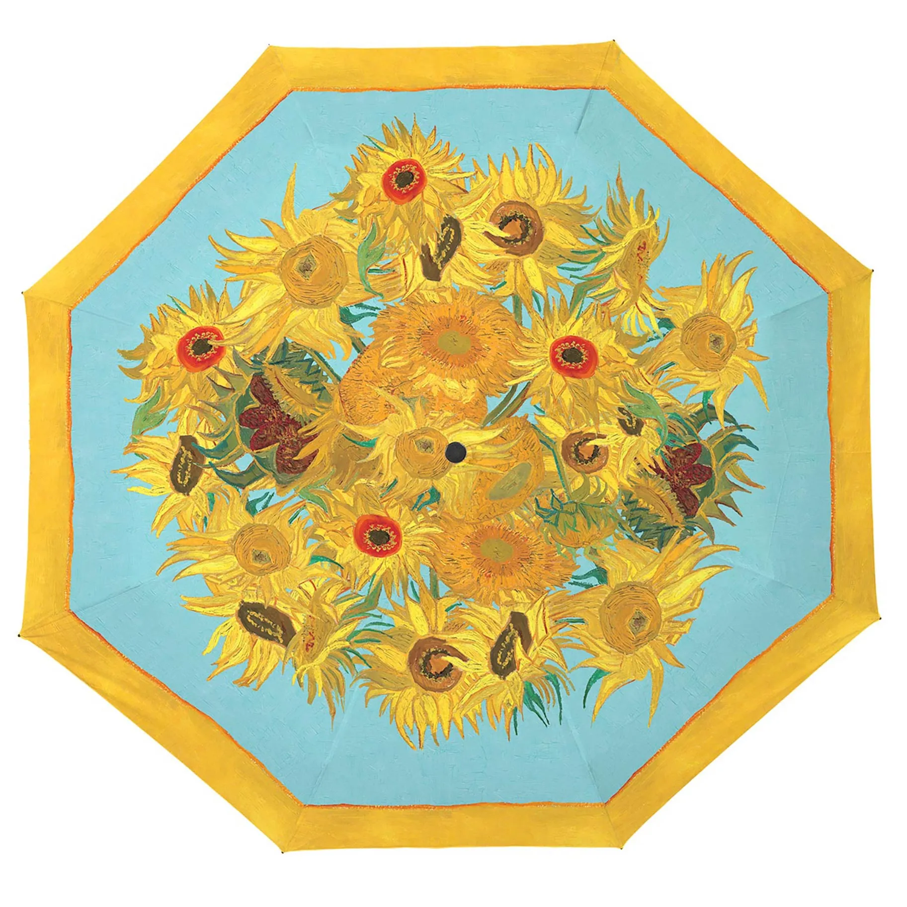 van Gogh Sunflowers Folding Travel Umbrella