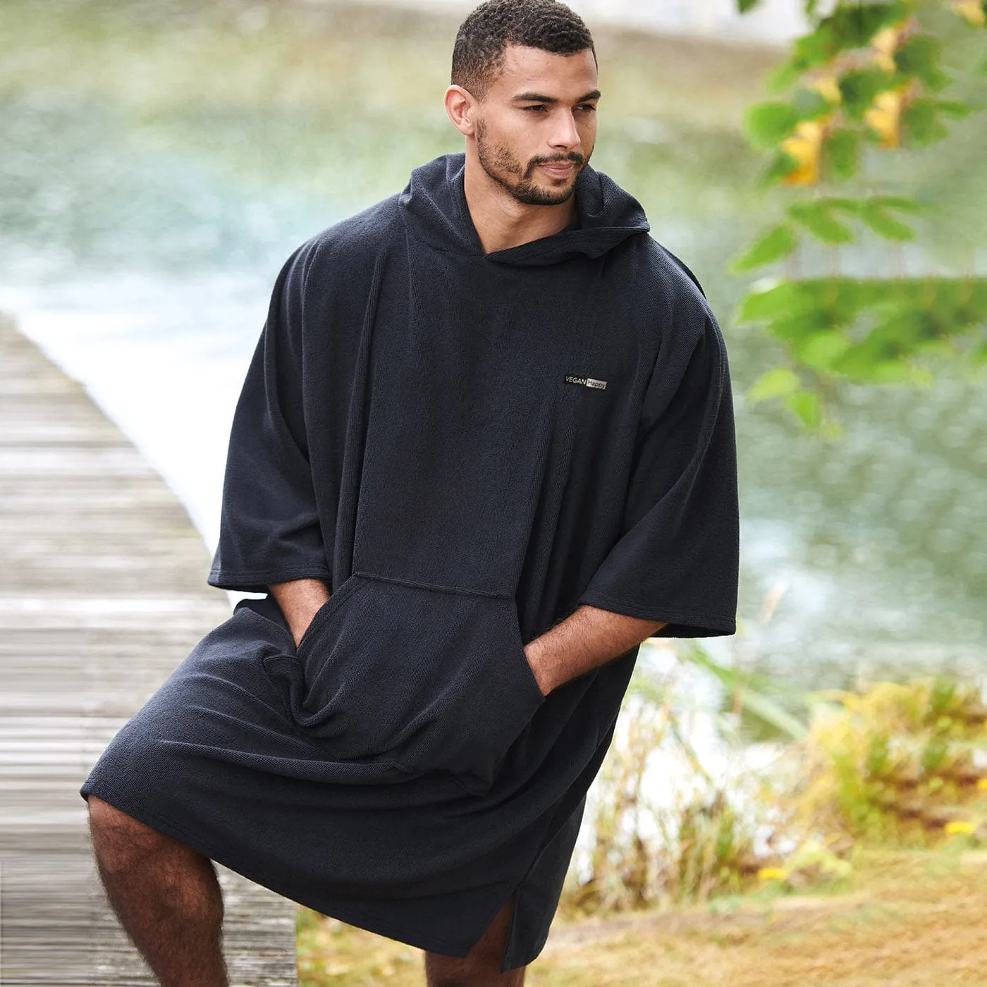 Vegan Unisex Towelling Poncho | Multiple Colours